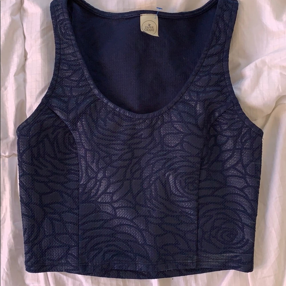 Navy cropped top